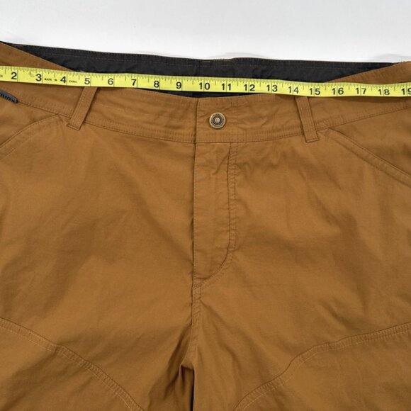 Kuhl Hiking Shorts Mens 40 Brown Outdoor Cargo Zip Pockets Stretch Nylon 108846 - Picture 9 of 12